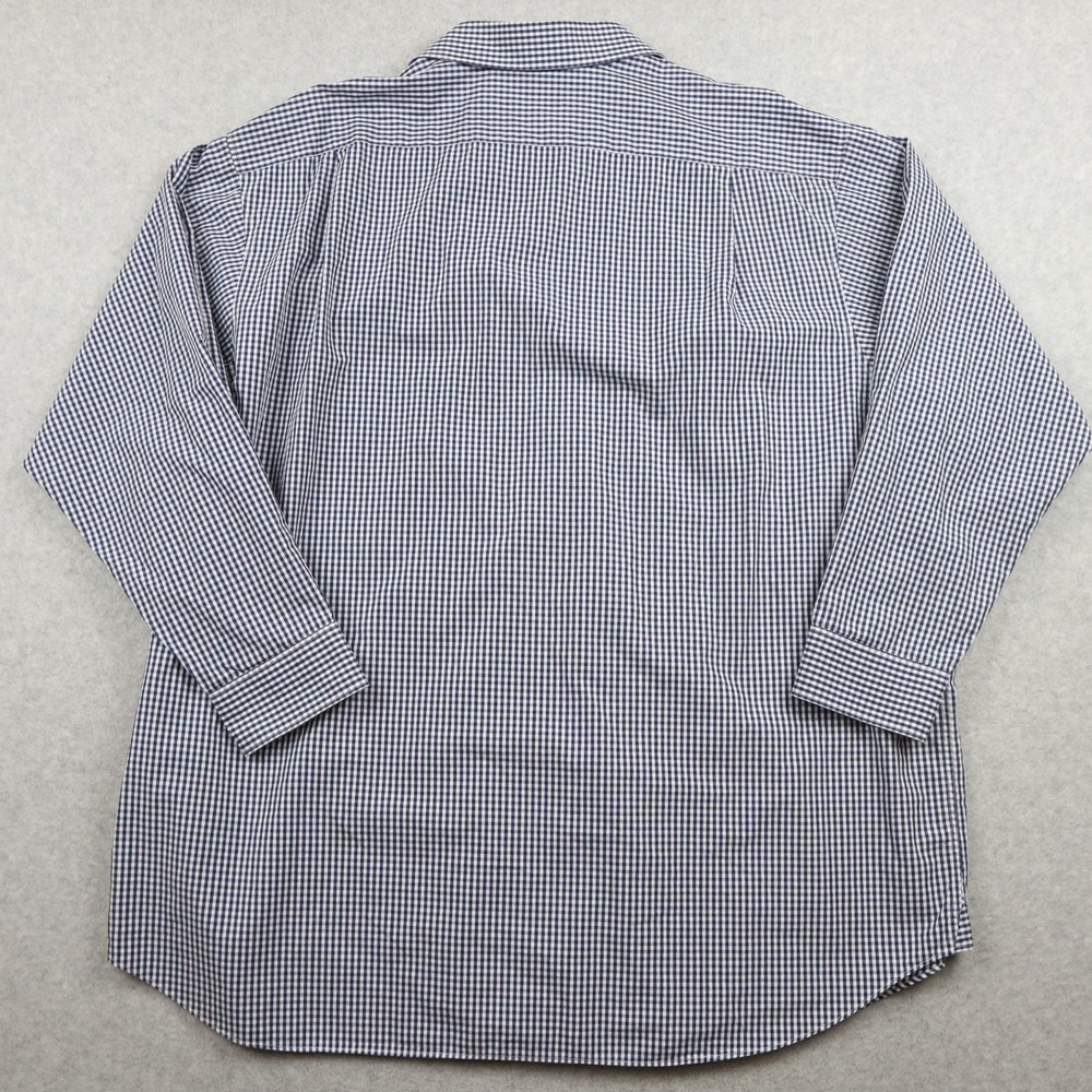 Michael Kors Shirt Mens 18.5 34/35 Big Luxe Cotton Button Up Gingham Long Sleeve - Picture 9 of 10
